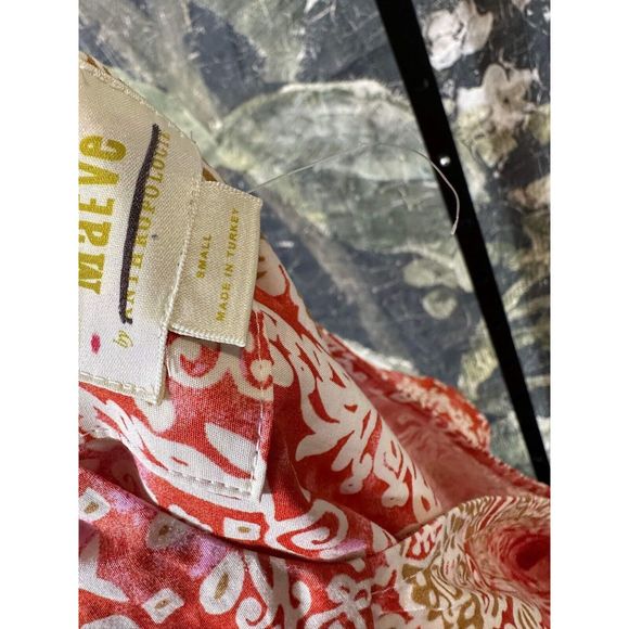 New Anthropologie  Maeve Printed Flutter-Sleeve Babydoll Dress size Small - Picture 10 of 10